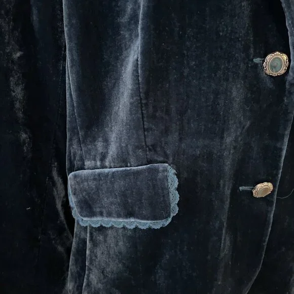 Dialogue Blue Velvet Blazer - Picture 2 of 14